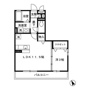 ベルデュール【1階】の間取り