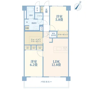 東急ドエル美しが丘テラス【2階】の間取り