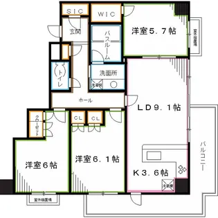 東京都杉並区井草5【マンション】の間取り