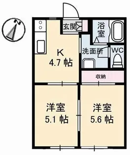 フレグランス寿 B棟【1階】の間取り