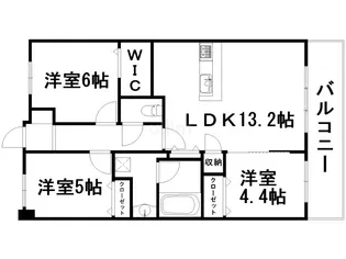クリスタ京都【8階】の間取り
