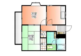 プラザけやきB【2階】の間取り
