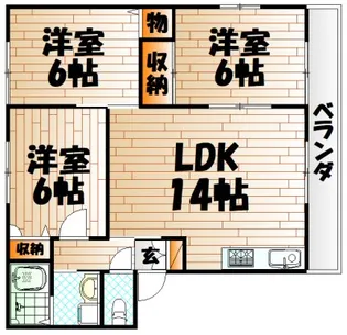 クッキースクエアA棟【1階】の間取り