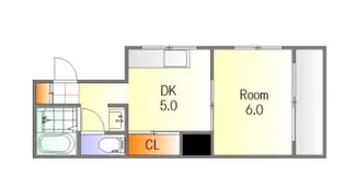広島県広島市中区南竹屋町【マンション】の間取り