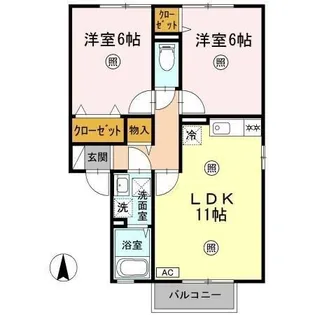 ソレイユ【2階】の間取り