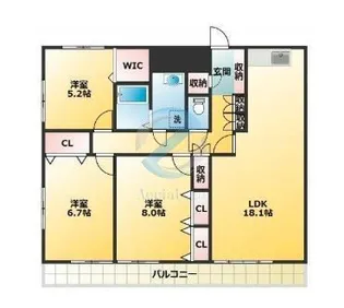 東京都江戸川区船堀6【マンション】の間取り