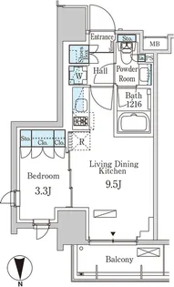 パークアクシス池袋【10階】の間取り
