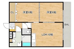大阪府大阪市阿倍野区昭和町2【マンション】の間取り