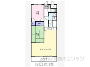 ヴィラジョイフル【3階】の間取り