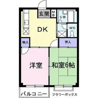 エルディムサンシティ【2階】の間取り