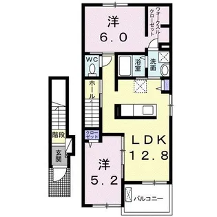 ピーライツD【2階】の間取り