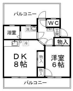 サンライズ宮千代【5階】の間取り