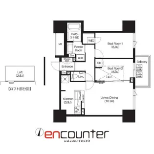 コンフォリア大宮【6階】の間取り