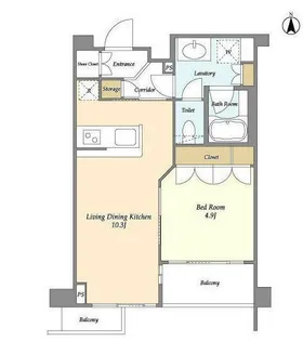 オーキッドレジデンス神楽坂【2階】の間取り