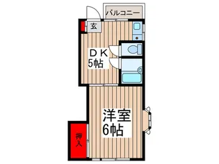 武蔵屋四番館【3階】の間取り