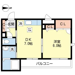 コモンプレイス.K【1階】の間取り