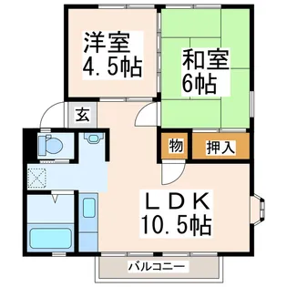 ファミール帯山【1階】の間取り