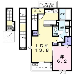 メゾンソアレ【3階】の間取り