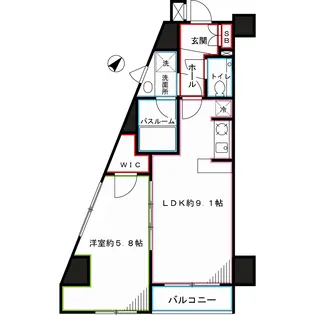 プレール・ドゥーク新宿中落合II【10階】の間取り