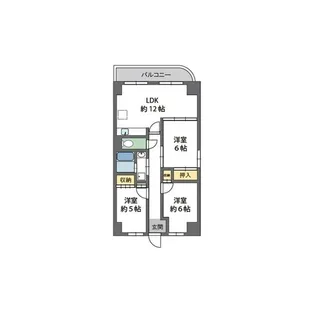 アソシアード高槻【9階】の間取り
