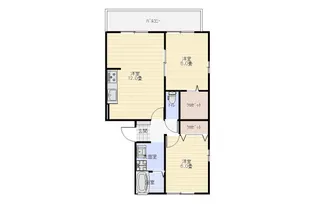 スカイハイライズ【3階】の間取り