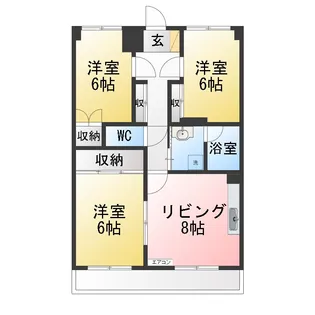 パークシティ久後崎【6階】の間取り