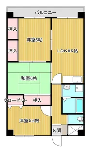 パティオス森【5階】の間取り