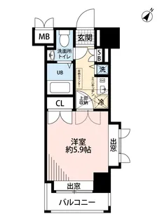ダイナコートエスタディオ東公園III【9階】の間取り