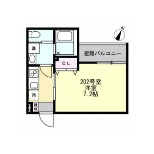 ベイルームコート辻堂【2階】の間取り