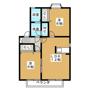 ドエルつかさ【2階】の間取り