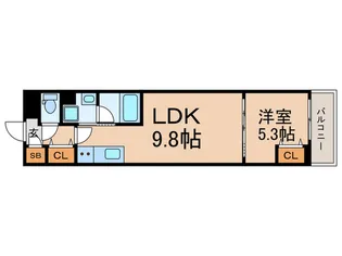 プライムガーデン若木【4階】の間取り