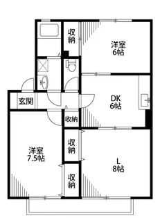 パークタウン新和【1階】の間取り