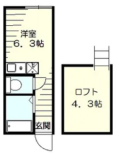ユナイト元住吉モンゴメリーの杜【2階】の間取り