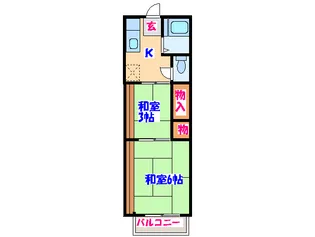 第二黄葉荘【2階】の間取り