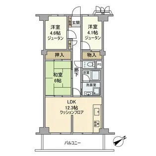 寝屋川東ファミリータウン西四番館【2階】の間取り
