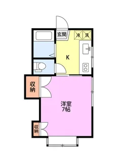 ドミトリーつつじが丘 A【1階】の間取り