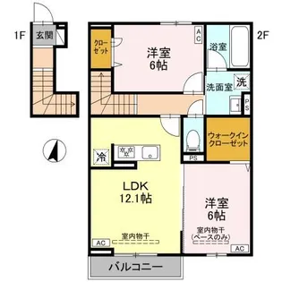 ウェルモート曙町【2階】の間取り
