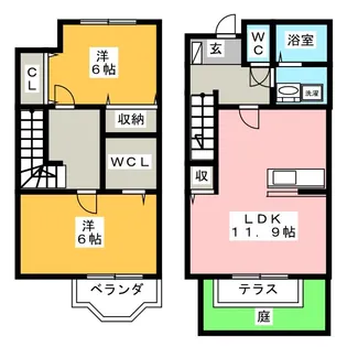 マニフィークKII A【1階】の間取り