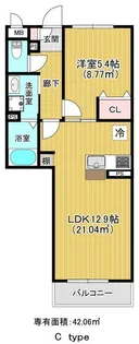 アビタシオン小田原長丁通【2階】の間取り