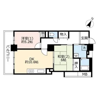 URビュータワーおけがわ【9階】の間取り