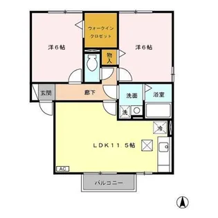 メゾンベール A【1階】の間取り
