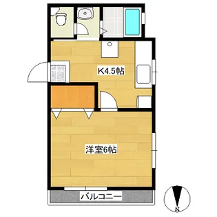 渡辺リバーサイドビル【3階】の間取り