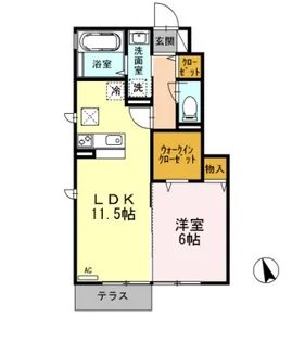 グランディール【1階】の間取り