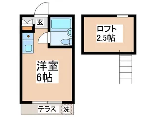 コーポシングルエイト【1階】の間取り