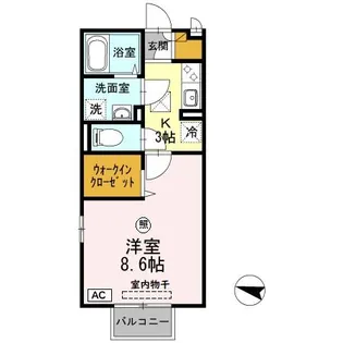 セジュールYAMAZAKI A【1階】の間取り