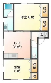 リブ桜川C【1階】の間取り