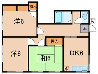ハイツ オギシマ【2階】の間取り