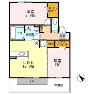 フォレスタ小津【1階】の間取り