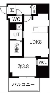 ザ・レジデンスパーク栄【8階】の間取り