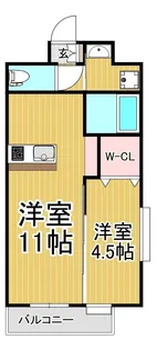 LIBERTE鹿児島中央【2階】の間取り